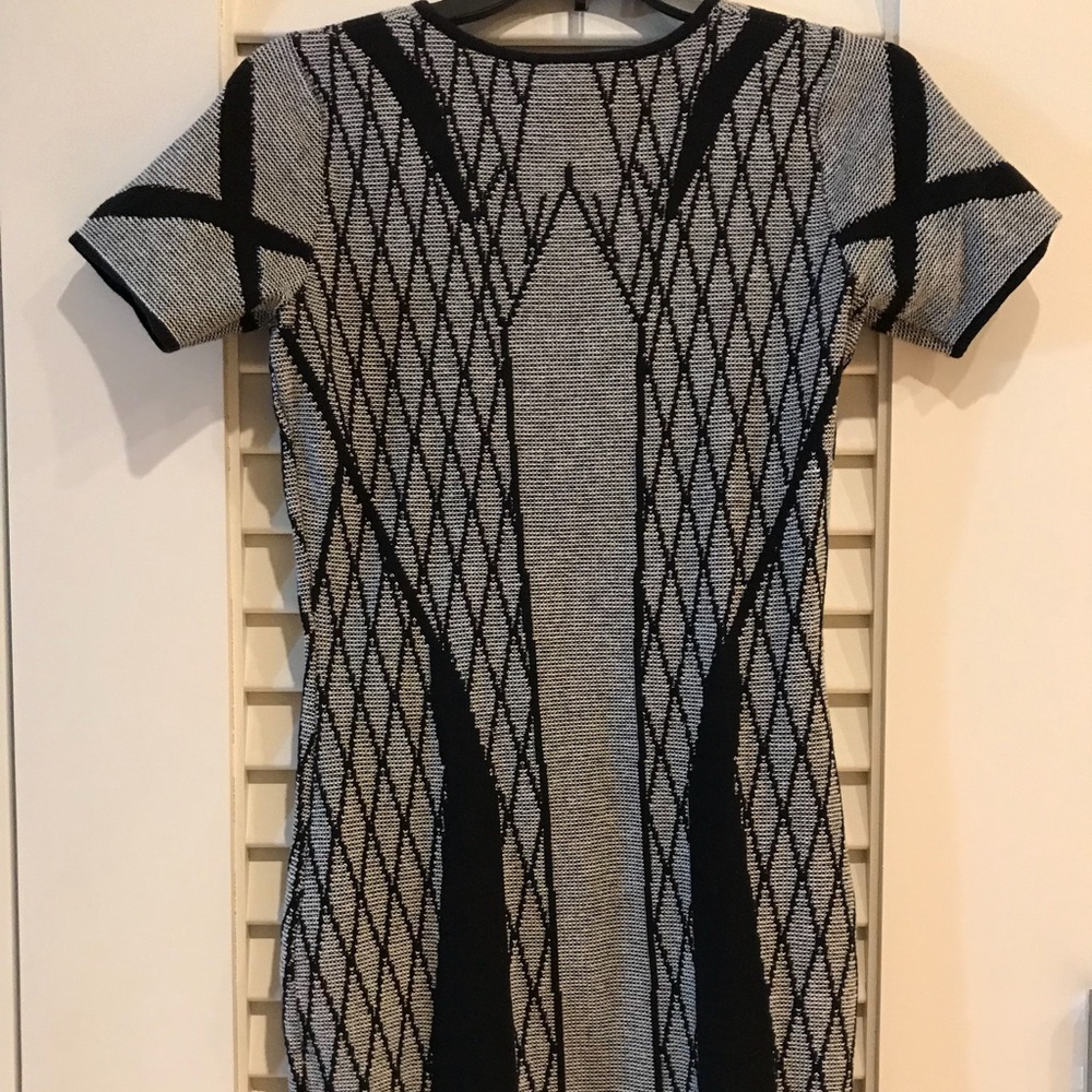French connection black and white knitted dress